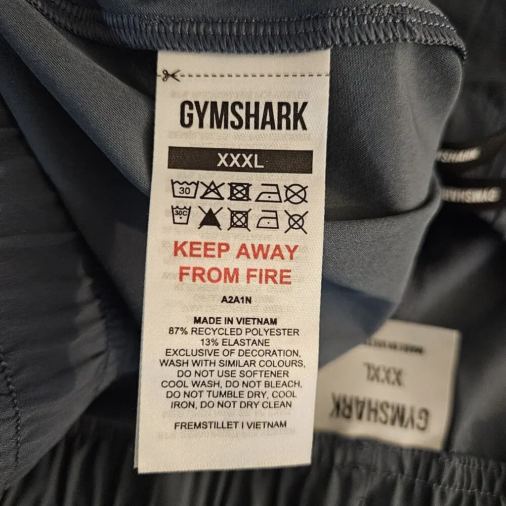 Gymshark Arrival Woven Pants Mens XXXL Blue Sweatpants Drawstring Gym Active
